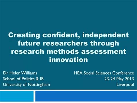 Ppt Creating Confident Independent Future Researchers Through