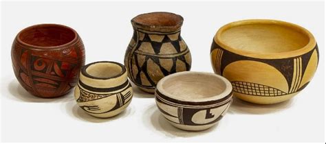 5 Native American Hopi Pottery Helen Naha