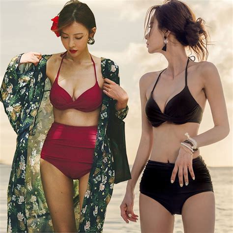 ทพช บกน สตารเกาหล มโครง เอวสง ชดวายนำ เนอผาด ม 2 ส พรอมสงTwo Peace Bikini