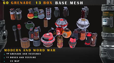 ArtStation - Modern And Word War Grenade | Game Assets