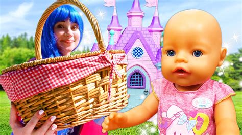 Puppen Video für Kinder Ein Picknick mit Baby Born Spielspaß mit den