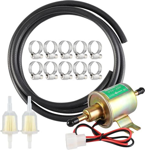 CarBole Universal Electric Fuel Pump 4-7PSI,12V with Fuel Hose and ...
