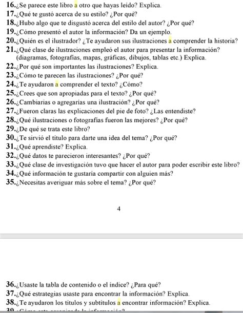 Osirismelisaeducacion Preguntas Para Responder A Literatura