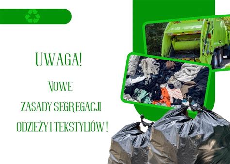 Segregacja odpadów tekstylnych i odzieży NOWY OBOWIĄZEK od dnia 1