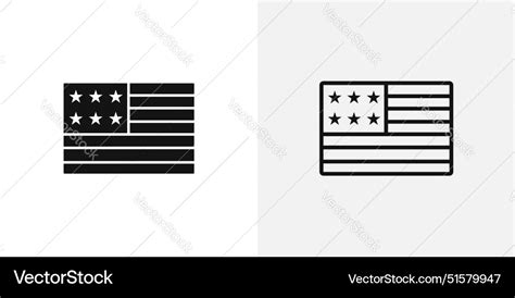 Usa flag icon set Royalty Free Vector Image - VectorStock