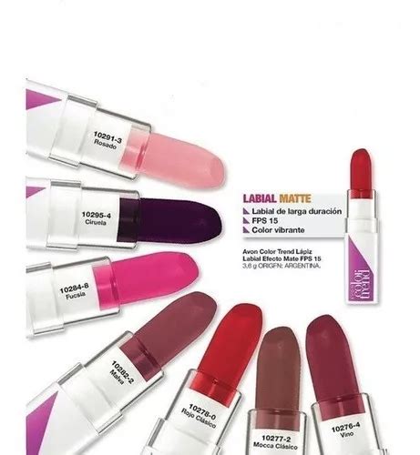 Labial Color Trend Matte Avon Color Cereza Mercadolibre