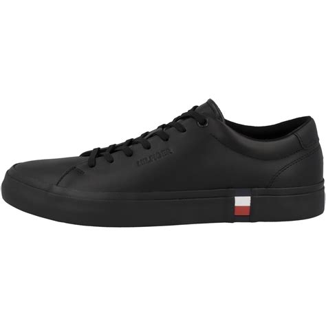 Tommy Hilfiger Modern Vulc Corporate Leather Sneaker Low Schwarz