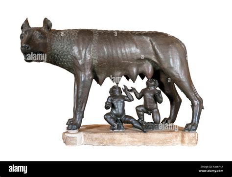 Bronze statue romulus remus wolf Ausgeschnittene Stockfotos und -bilder ...