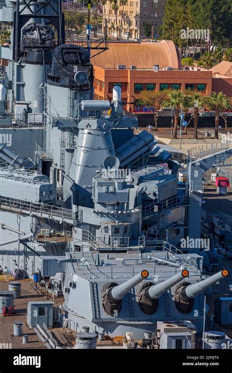 Battleship USS Iowa, Port of Los Angeles, San Pedro, California, USA ...