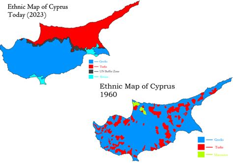 Cyprus Ethnic Map (2023) V.S. (1960) by GeorgianPatriot on DeviantArt