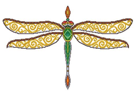 Dragonfly Cross Stitch Pattern Etsy