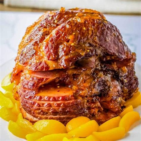 Crock Pot Spiral Ham With Hot Honey Peach Glaze Upstate Ramblings