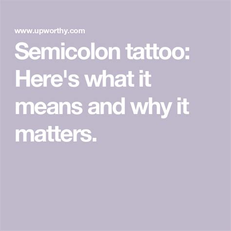 Semicolon tattoo here s what it means and why it matters – Artofit