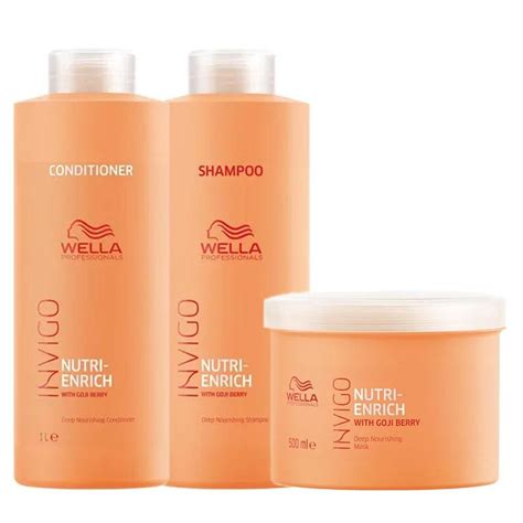 Shampoo E Condicionador Wella Invigo - Kit Shampoo + Condicionador + Máscara Wella Professionals Invigo Nutri ...