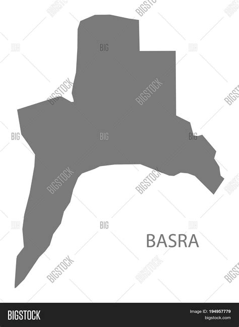 Basra Iraq Map Grey Image & Photo (Free Trial) | Bigstock