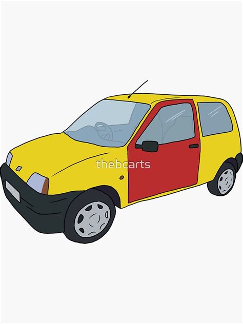 "Inbetweeners Yellow Car" Sticker by thebcarts | Redbubble