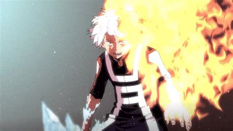 Todoroki Ice And Fire GIF Wallpaper