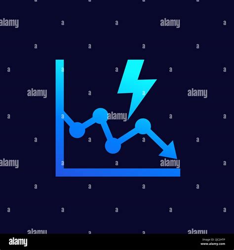 Power Consumption Decrease And Reduction Icon Stock Vector Image Art