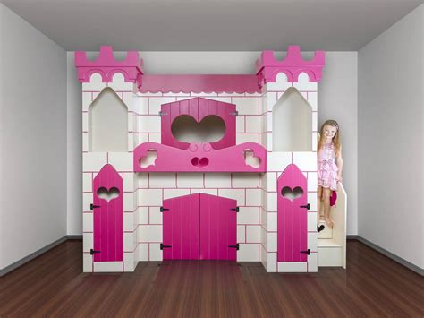 Girls Princess Castle Bunk Bed