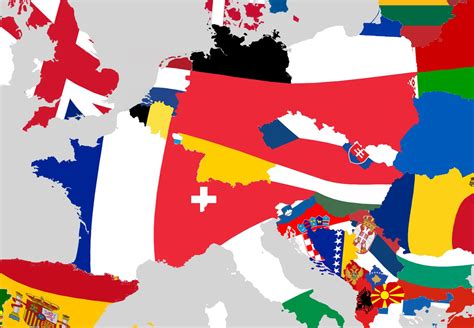 Europe Map With Flags