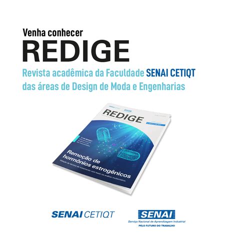 Senai Cetiqt Lan A Nova Edi O Da Revista Cient Fica Redige Senai Cetiqt