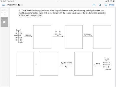 Solved 2 The Kiliani Fischer Synthesis And Wohl Degradation