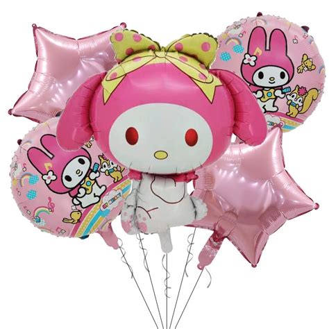 Pcs Kuromi Melody Lindo Tema De Pel Cula De Aluminio Globo Conjunto De