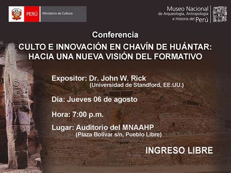 Noticia Mnaahp Realizar Conferencia Culto E Innovaci N En Chav N De