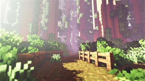 Minecraft Redwood Forest Relaxing Timelapse Scene Build V01