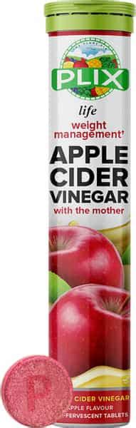 Buy Plix Worlds First Apple Cider Vinegar 15 Effervescent Tablets Pack Of 1 Bottle Online And Get