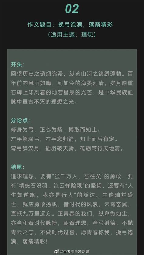 9个高频主题的满分作文开头结尾分论点