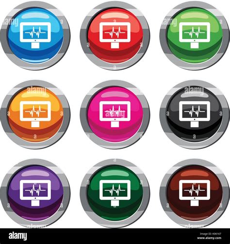 Electrocardiogram monitor set 9 collection Stock Vector Image & Art - Alamy