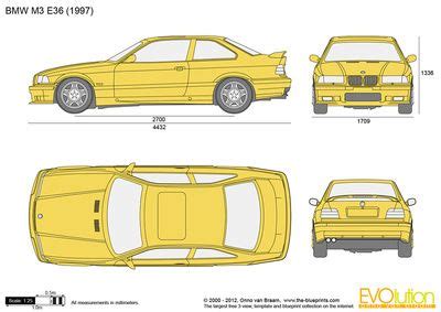 BMW M3 (E46) Blueprints Vector Drawing Bmw e46 coupe blueprint photo ...