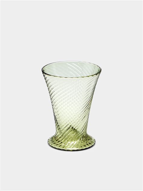 Green Hand Blown Glass Tumbler By Bollenglass Abask Us