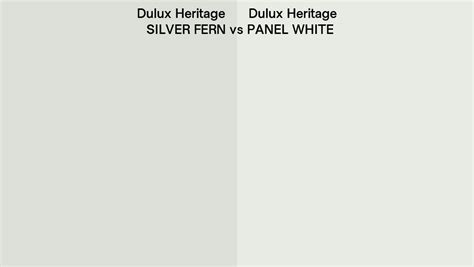 Dulux Heritage Silver Fern Vs Panel White Side By Side Comparison