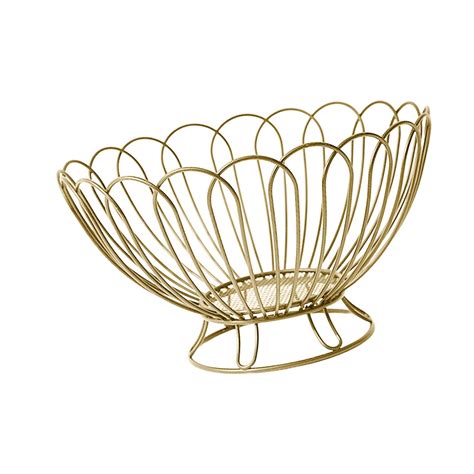 Esquirla Fruit Bowl Basket Wire Fruit Bowl Round Stylish Fruit And Vegetable Basket Snack Holder