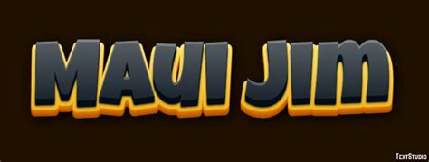 Maui Jim Text Effect and Logo Design Brand