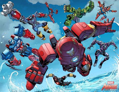 The Avengers Gear Up in All-New Armor in 'Avengers Mech Strike' | Marvel