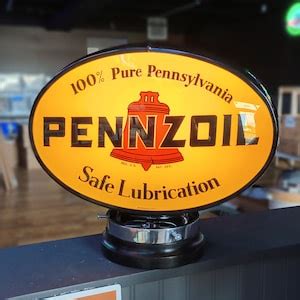 Oval Pennzoil Gas Pump Globe Gas Station Memorabilia Petro Advertising ...