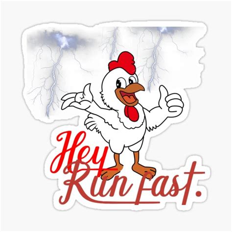 "running chicken meme - running chicken meme classic t-shirt" Sticker ...