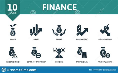 Finance Icon Set Contains Editable Icons Investment Theme Such As