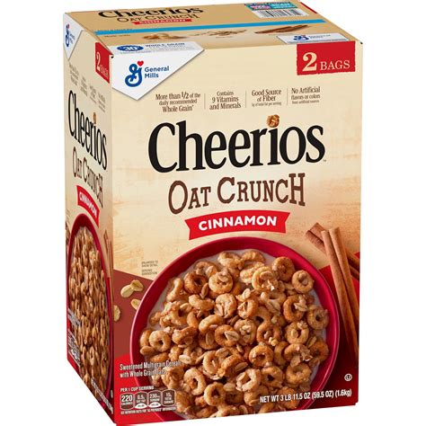 Cheerios Oat Crunch Cinnamon 595 Oz2 Bags Rarecandycanada