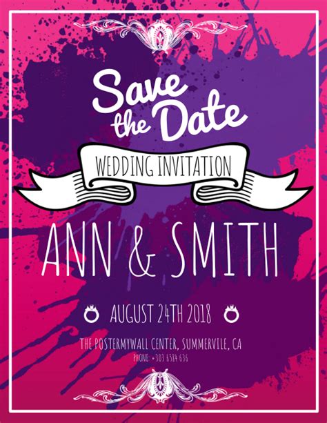 Wedding Invitation Flyer Template Postermywall