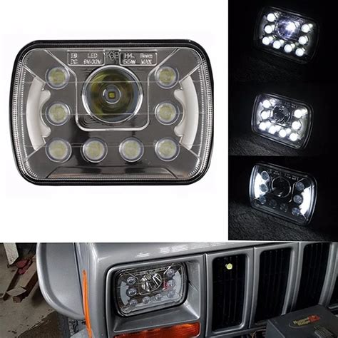 6 7 5 7 Inch High Low Beam Led Headlights For Jeep Wrangler YJ