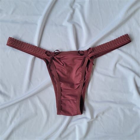 Calcinha Fio Dental Tanga Básica Lisa em Microfibra Elástico na Cintura Lingerie Barata