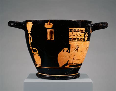 Attic Red Figured Skyphos 460 450 BC A Storeroom Greek Pottery