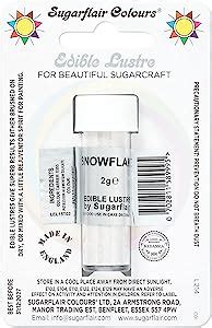 Sugarflair Snowflake Edible Lustre Dust Add A Lustrous Shine To Cakes