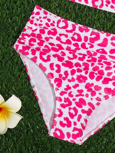 Girls Leopard Print Bikini Swimsuit SHEIN USA