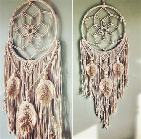 Filtro dos Sonhos Macrame Boho Chic Feito à Mão Elo7