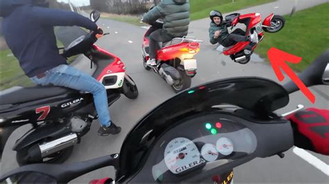 3x GILERA RUNNER 180cc DE BUURT OP ZE KOP ZETTEN POV 1080P YouTube